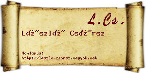 László Csörsz névjegykártya